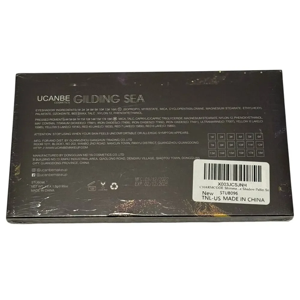 NEW UCANBE Lot of 3 Eyeshadow Palettes - Aromas, Twilight, Gilding Sea - Sealed